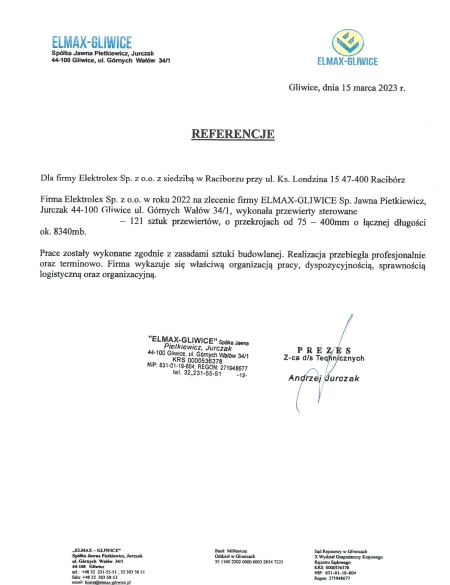 Wykonanie przewiertów sterowanych